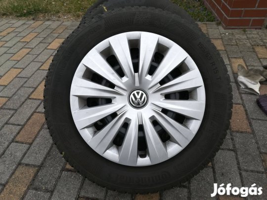VW Golf 4 db 15"-os acélfelni+gyári dísztárcsa+téligumi+hólánc