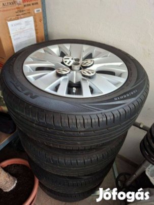VW Spokane R15 5X100 Gyári Alufelni + 195/55 Nexen Nyári Gumik