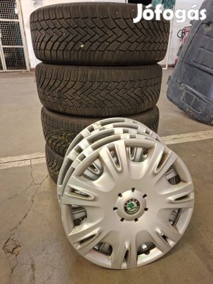 VW, Skoda téli kerék, 6Jx16 ET48 gyári felni 205/55R16 téli gumi