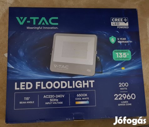 V-TAC LED-es kültéri fényszóró Új, 200 W