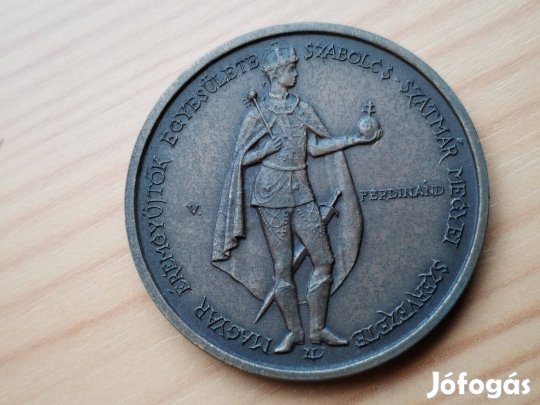 V. Ferdinánd Császár 1837-1987 Nyíregyháza Szabadalomlevel