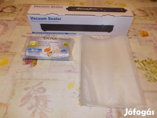 Vaacoom Sealer áramos fóliázógép sok fóliával együtt eladó