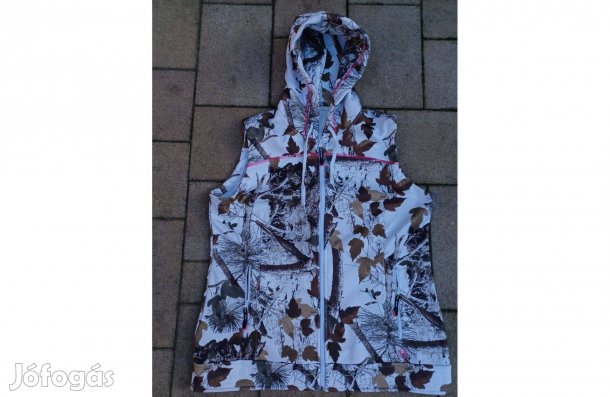 Vadász mellény kapucnis terepmintás mellény 42 44 XL