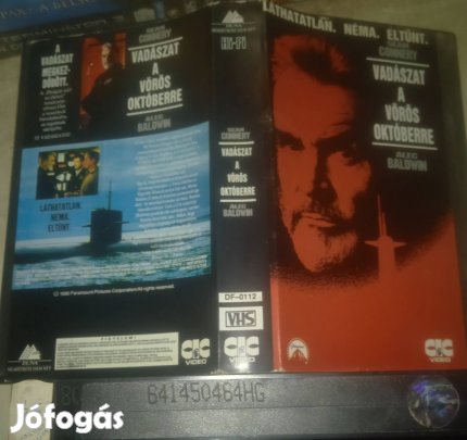 Vadászat a Vörös Októberre - akció vhs - Sean Connery