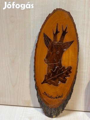 Vadászjelenetes falikép, falidísz, őzbak