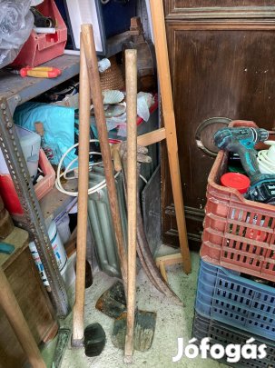 Vadi új kasza nyél fából, két éllel és grátisz kapákkal eladó