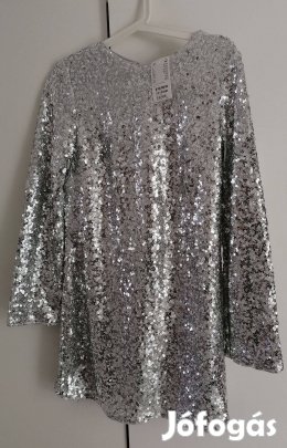 Vadiúj, H&M ezüst flitteres női ruha, S méret