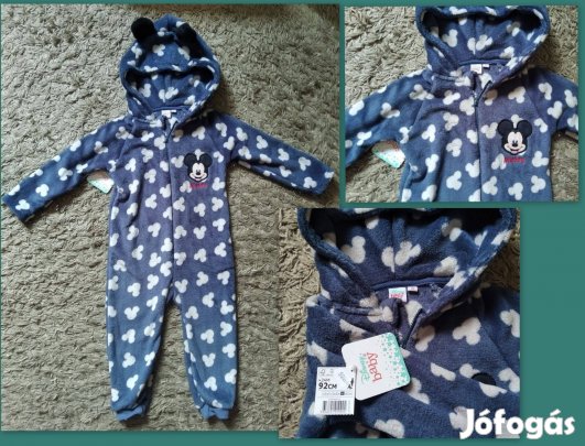 Vadiúj mickey egér polár overáll, 74, 86, 92, 98, extra cuki!