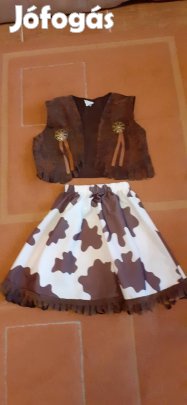 Vadnyugati leány jelmez 7-10 év