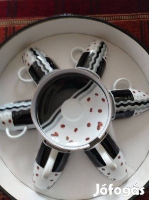 Vadonatúj 12 részes porcelán espresso készlet 