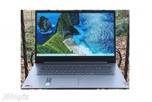 Vadonatúj 17" Lenovo laptop Ryzen7, 12GB RAM, 2TB SSD, Win11, 2év gari