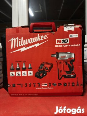 Vadonatúj Milwaukee M18 Uponor csőtágító+ 4db fej - Akku