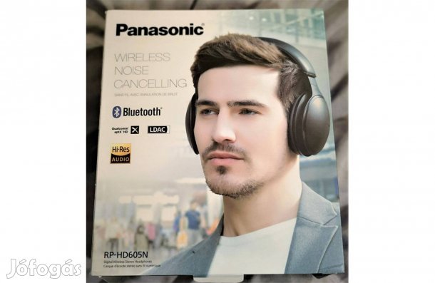 Vadonatúj Panasonic RP-HD605N Bluetooth fejhallgató aktív zajszűrővel