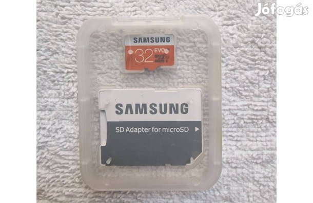 Vadonatúj Samsung 32GB Evo Class10 Micro SDHC memóriakártya adapterrel