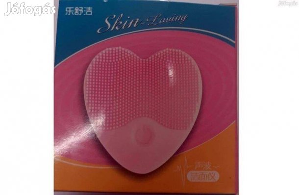 Vadonatúj! Elemes szivecskés vízálló arctisztító arcmasszírozó