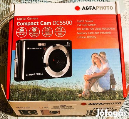 Vadonatúj /csak kipróbált/ digitális fényképezőgép. Agfaphoto DC5500