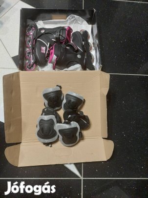 Vadonatúj pink színű skate védőfelszereléssel