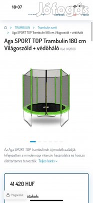 Vadonatúj tranbulin 