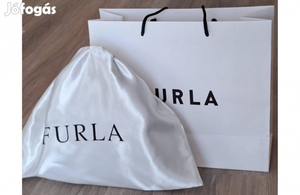 Vadonatúj világoskék Furla bőr kézitáska, válltáska