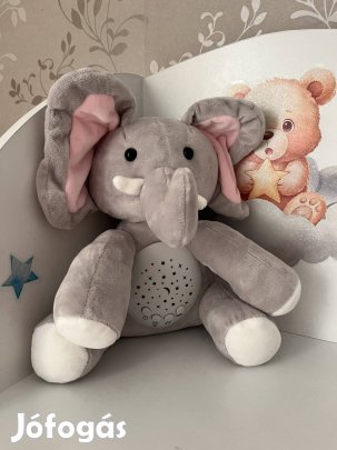 Vadonatúj zenelő, alvást segítő projektoros elefant