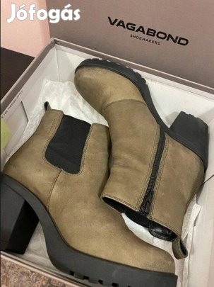 Vagabond Grace olive bőr bokacsizma