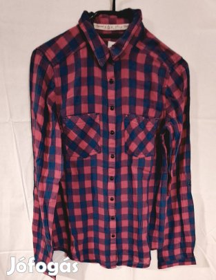 Vagány, bordó-fekete kockás, női flaneling (Yfl - Young Fashion Lab te