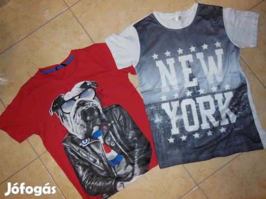 Vagány fiú pólók, 146/152, 5 db