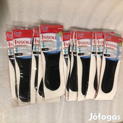Vágható 12 pár talpbetét fekete puha kényelmes szivacsos méretre női