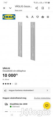 Váglig összekötő sín előlaphoz IKEA Új