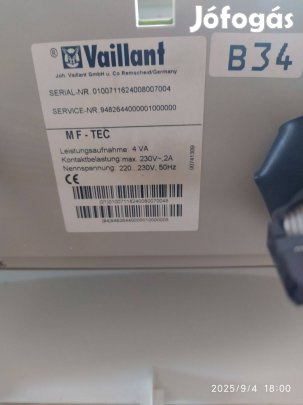 Vaillant VRC MF-tec 3 fűtési körös időjáráskövető szabályzó