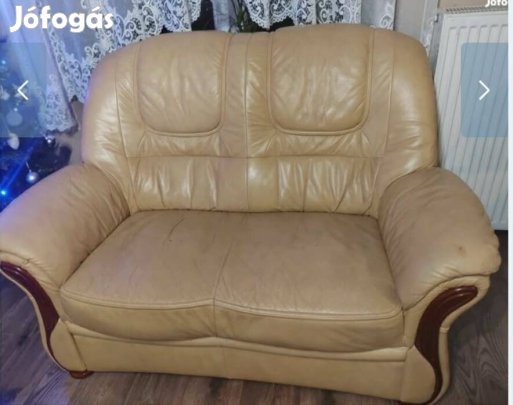 Vajbőr 3+2+1+puff ülőgarnitúra eladó 