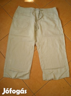 Vajszínű női térdnadrág M-es M UK 12-es Atmosphere lenvászon