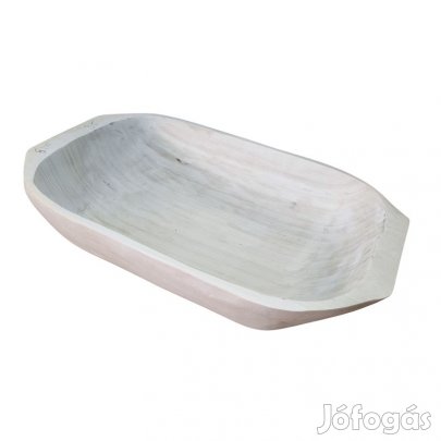 Vájt fa teknő 29×21cm-es kenyér dagasztó tál