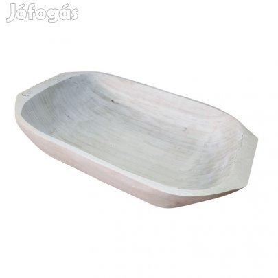 Vájt fa teknő 29×21cm-es kenyér dagasztó tál