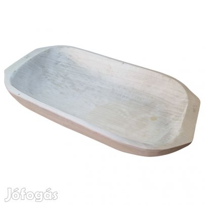 Vájt fa teknő 40×22 cm-es kézi faragású fateknő