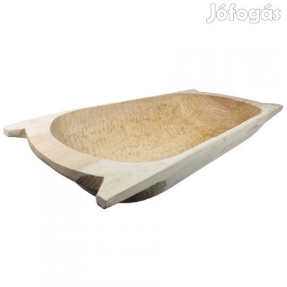 Vájt fateknő 60 x 30 cm-es rusztikus teknő
