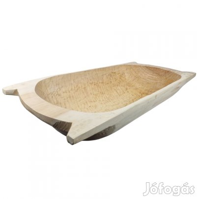 Vájt fateknő 60 x 30 cm-es rusztikus teknő