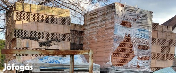 Válaszfal tégla 10-es, építkezésből kimaradt