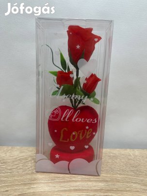 Valentin-napi szív + virág