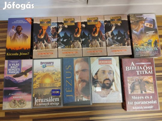 Vallási VHs filmek Biblia anygalok Jeruzsálem Jézus 1800Ft/db tól