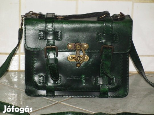 Válltáska kézitáska olasz Luattro Folletti bőr táska valódi bőrtáska