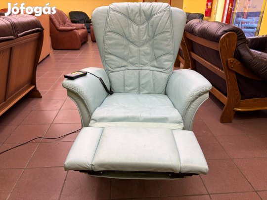 Valódi bőr Hukla típusú relax és masszázs fotel, újszerű állapotban!