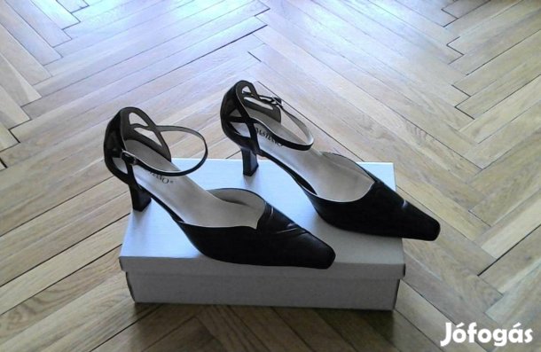 Valódi bőr Sebastiano magassarkú elegáns alkalmi cipő 37-es