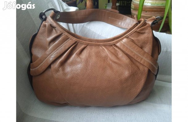 Valódi bőr, barna válltáska, új!