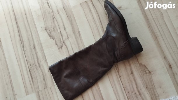 Valódi bőr hosszú szárú csizma  38-as,alig használt Győrben