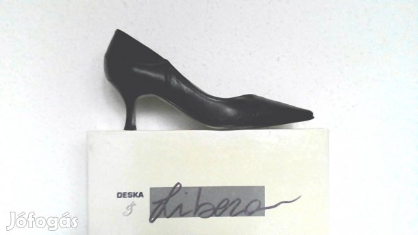 Valódi bőr magassarkú elegáns alkalmi cipő 37-es