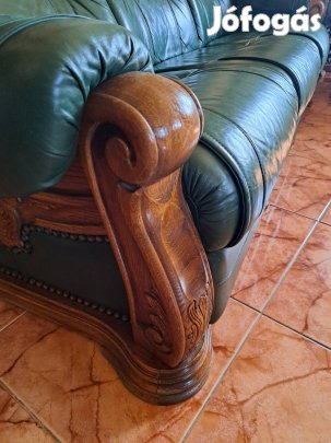 Valódi bör ülőgarnitúra motoros döntesi resszel eladó