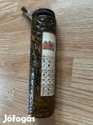 Valódi bőrből készült, Egyiptomban vásárolt, minőségi tolltartó