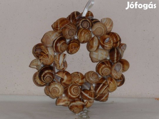 Valódi csigaház koszorú, ajtódísz