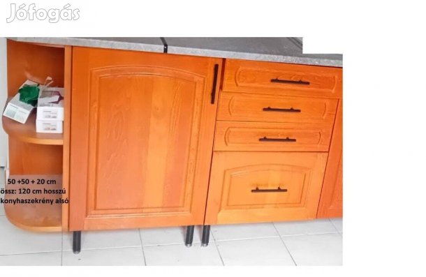 Valódi fa ajtókkal cseresznye konyhaszekrény alsórész